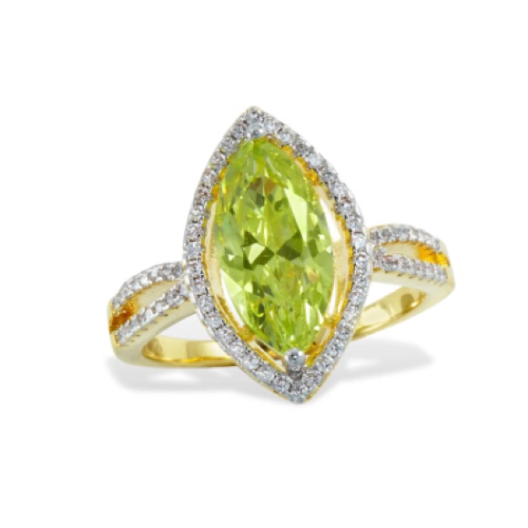 Savvy Cie 18k Gold Plated Peridot Ring 8 69$